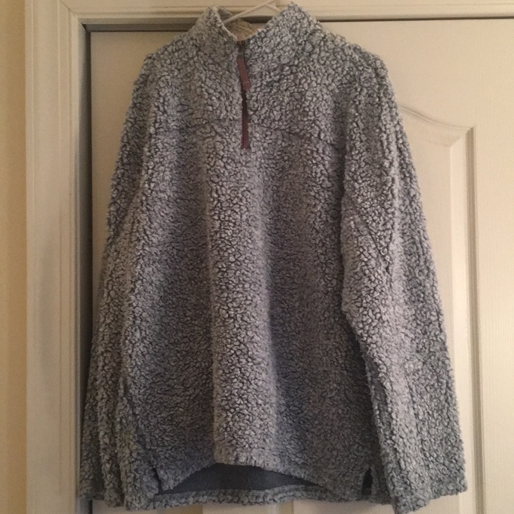 Light blue jacket. Heavy and soft